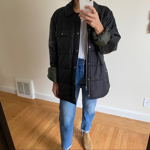 gap quilted shirt jacket